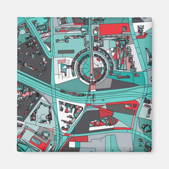 Berlin, Germany Map Magnet (Front)