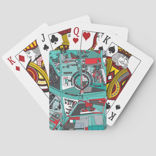 Berlin, Germany Map Poker Cards (Back)