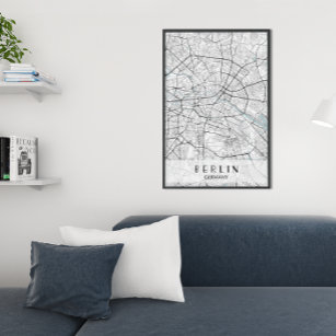 Berlin Germany Map Poster