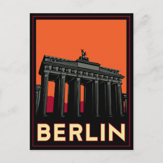 berlin germany oktoberfest art deco retro travel postcard