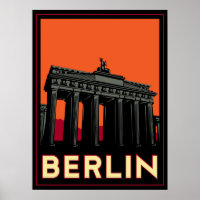 berlin germany oktoberfest art deco retro travel poster