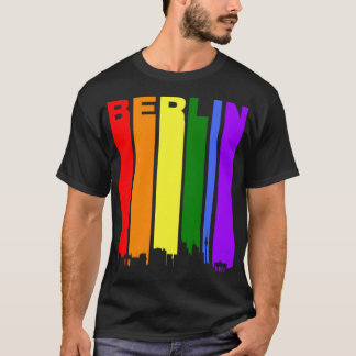 Berlin Germany Rainbow Skyline LGBT Gay Pride T-Shirt
