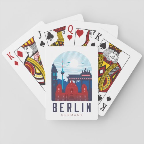 Berlin Germany Skyline Classic Playing Cards