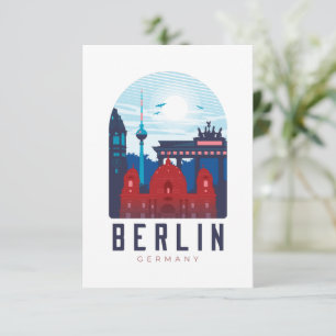 Berlin Germany Skyline Greeting Card