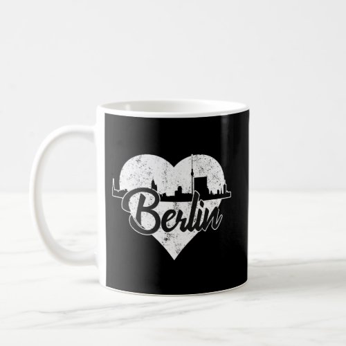 Berlin Germany Skyline Heart Distressed Coffee Mug