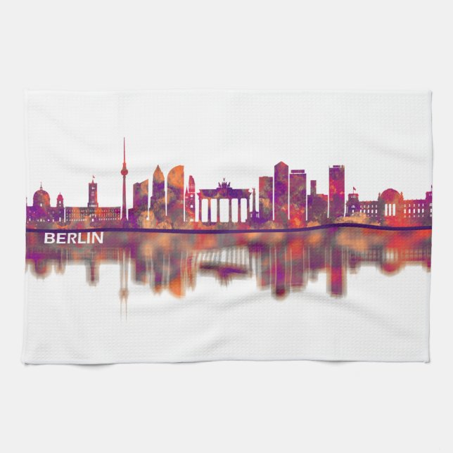 Berlin Germany Skyline Kitchen Towel (Horizontal)