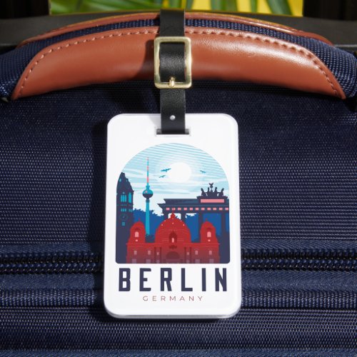 Berlin Germany Skyline Luggage Tag