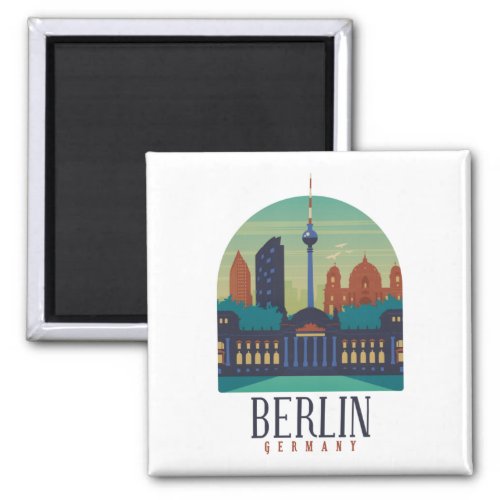 Berlin Germany Skyline Magnet