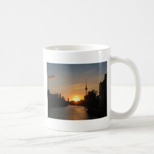 Berlin Germany Skyline Night Postcard Fernsehturm Coffee Mug