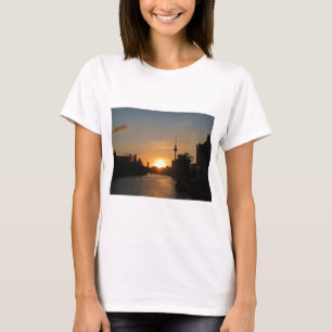 Berlin Germany Skyline Night Postcard Fernsehturm T-Shirt