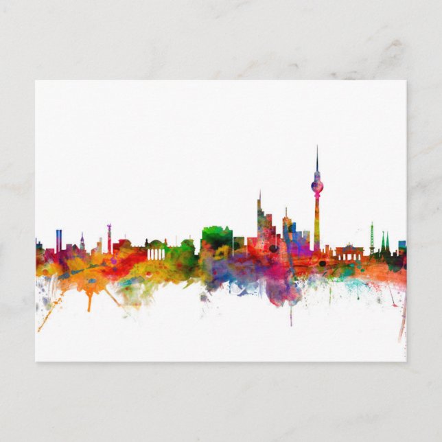 Berlin Germany Skyline Postcard (Front)