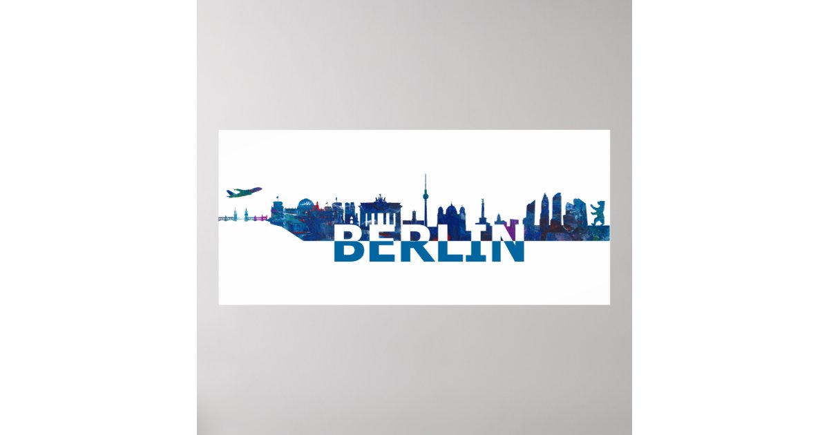 Berlin Germany Skyline Silhouette Poster | Zazzle