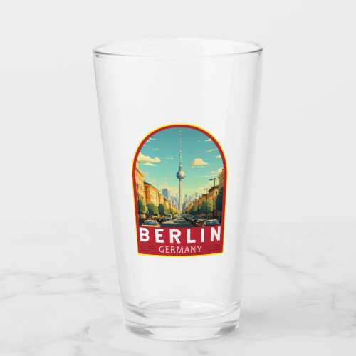 Berlin Germany Travel Art Vintage Glass