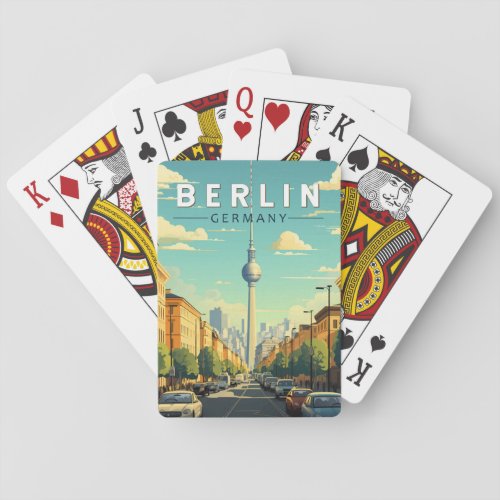 Berlin Germany Travel Art Vintage Poker Cards