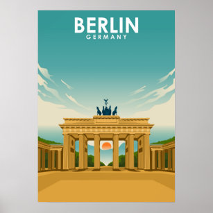 Berlin Germany Travel Illustration Poster