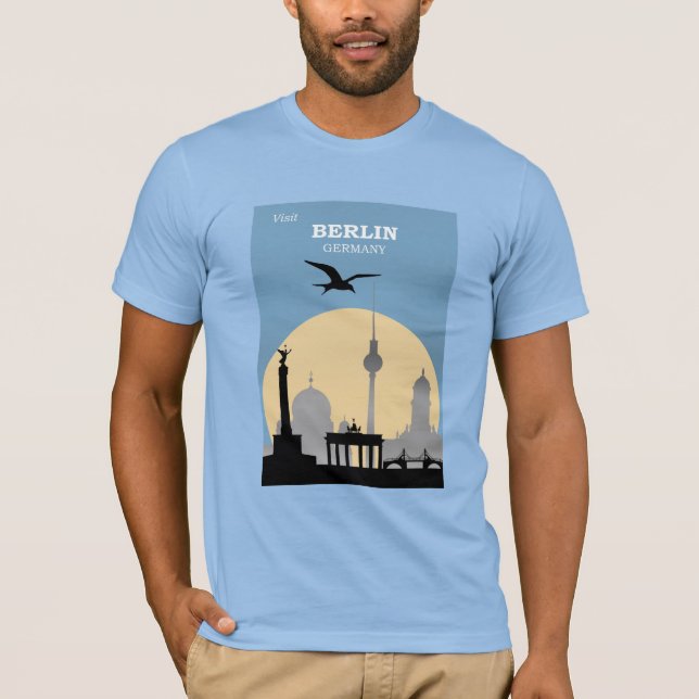 Berlin, Germany Travel Poster T-Shirt (Front)