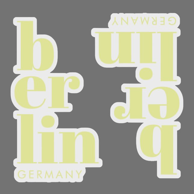 Berlin Germany typography   Sticker (Creator Uploaded)