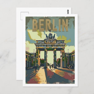 Berlin Germany Vintage Famous Travel Place Postcard