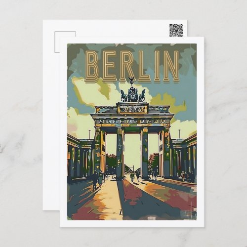 Berlin Germany Vintage Famous Travel Place Postcard