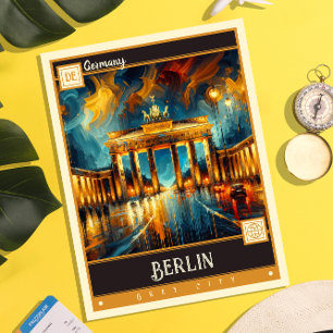 Berlin, Germany Vintage Painting Postcard