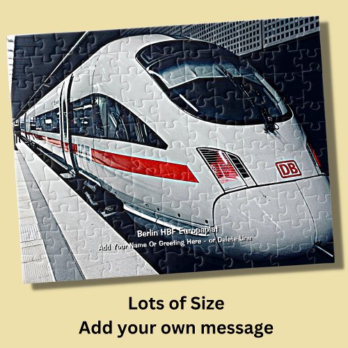 Berlin HBF Europaplat Modern Train _ Add Name    Jigsaw Puzzle
