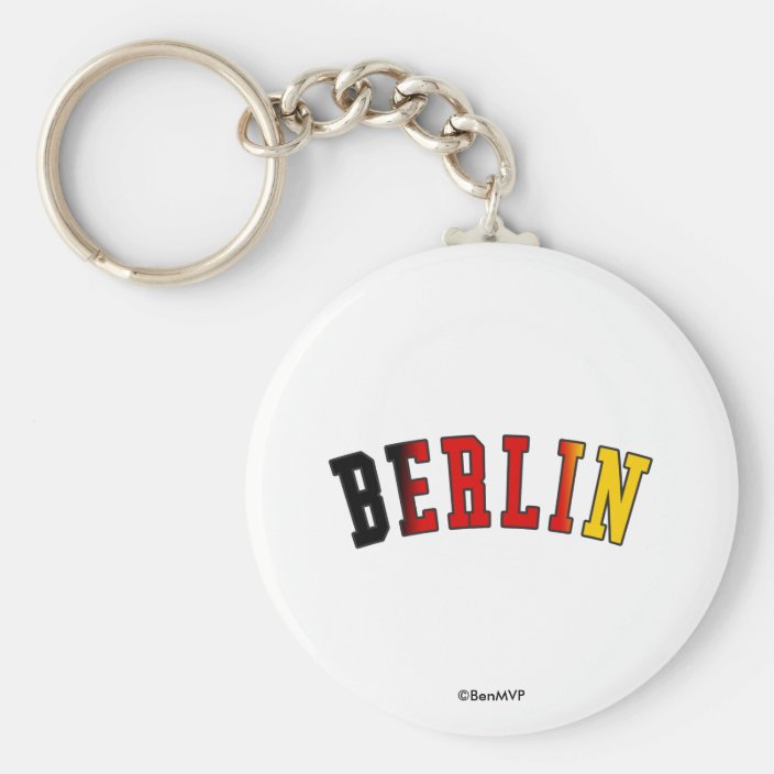 Berlin in Germany National Flag Colors Keychain