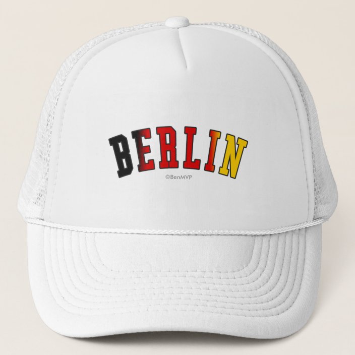 Berlin in Germany National Flag Colors Mesh Hat
