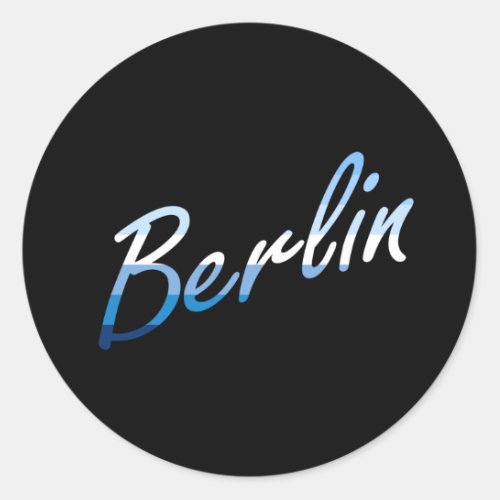 Berlin in MLM Gay_Pride Colors Classic Round Sticker