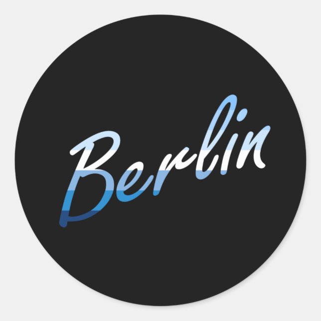 Berlin in MLM Gay-Pride Colors Classic Round Sticker (Front)