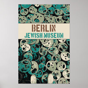 Berlin Jewish Museum illustration Germany Postcard Poster