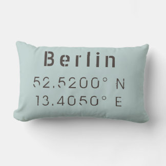 Berlin Latitude Longitude Lumbar Pillow