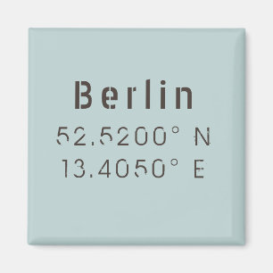 Berlin Latitude Longitude Magnet