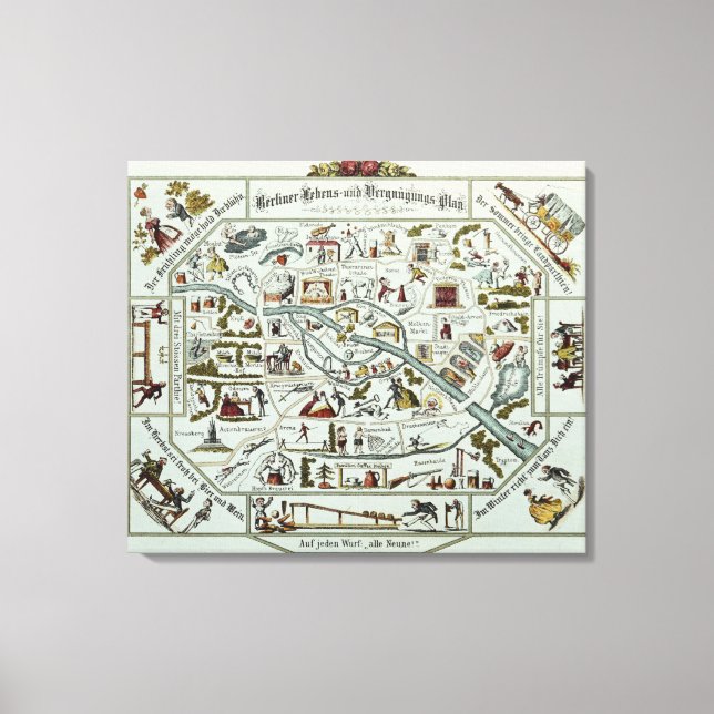 Berlin living and amusement plan canvas print (Front)