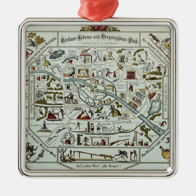 Berlin living and amusement plan metal ornament (Front)