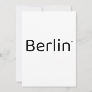 Berlin - minimalistic typography card