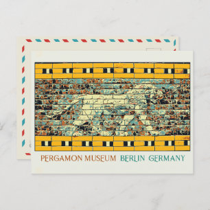 Berlin Pergamon Museum illustration Germany Postca Postcard