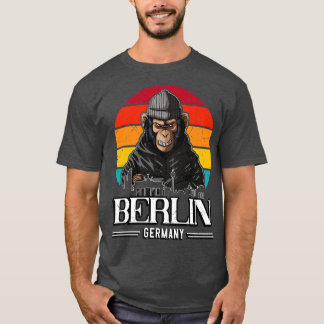 Berlin Retro Monkey Berliner  T-Shirt