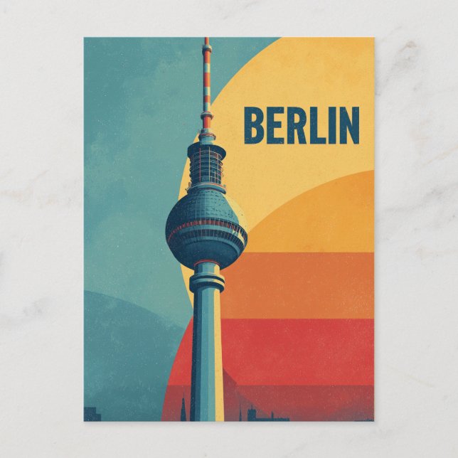 Berlin retro travel postcard (Front)
