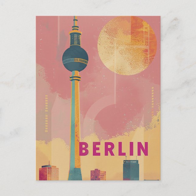 Berlin retro vintage postcard (Front)