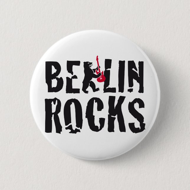 Berlin rocks pinback button (Front)