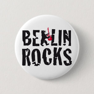 Berlin rocks pinback button