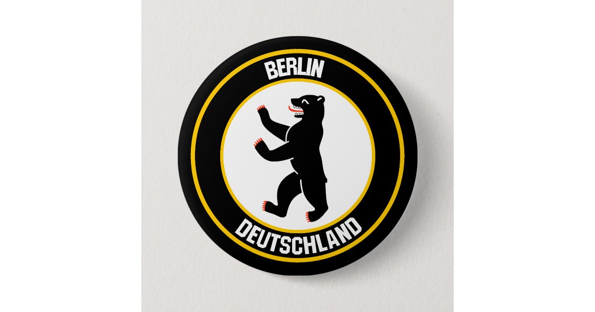 Berlin Round Emblem Button | Zazzle