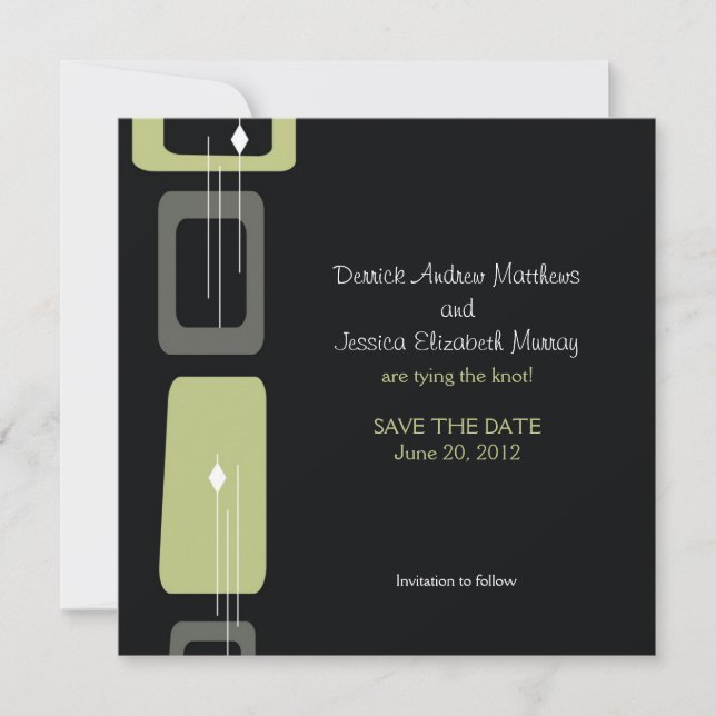 Berlin Save the Date: Lime Save The Date (Front)