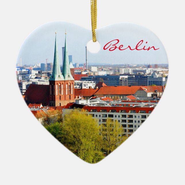 Berlin skyline (Germany) Ceramic Ornament (Front)