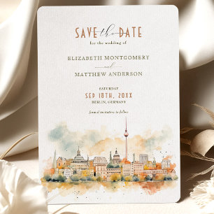 Berlin Skyline Germany Save-the-Date Invitation