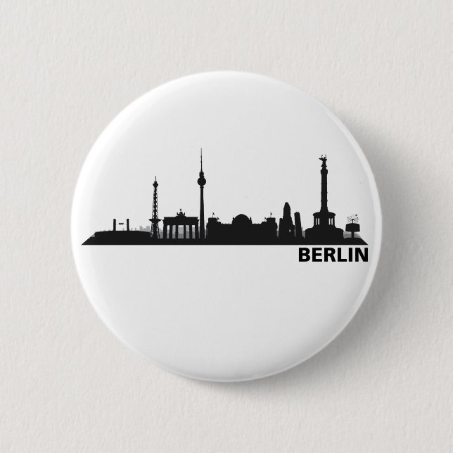 Berlin Skyline Pinback Button (Front)