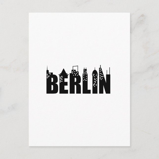 Berlin Skyline Skyscrapers City Postcard (Front)