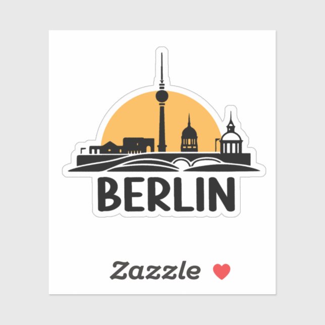 berlin skyline sticker (Sheet)