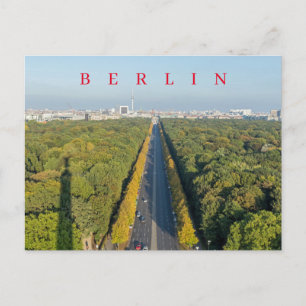 Berlin skyline view postcard