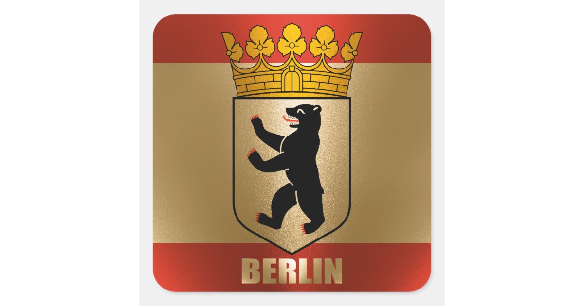 Berlin square sticker | Zazzle